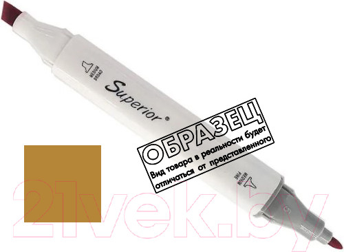 Изображение товара Маркер перманентный Superior Двусторонний 31 (темный желтый)