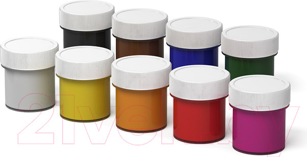 Изображение товара Гуашь Erich Krause Basic / 53729 (9цв)