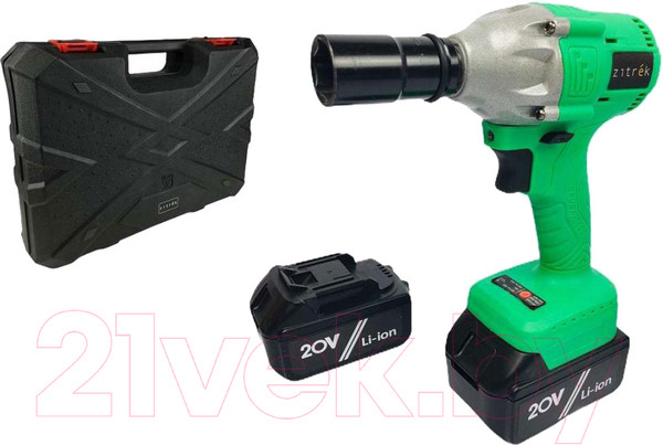 Изображение товара Аккумуляторный гайковерт Zitrek Crusher 20-Li SET / 063-4077