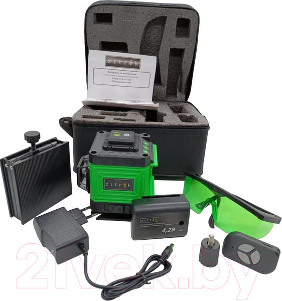Изображение товара Лазерный нивелир Zitrek LL12-GL-Cube / 065-0168 (зеленый луч)