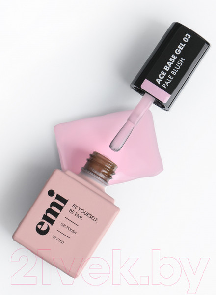 Изображение товара База для гель-лака E.Mi E.MiLac Ace Base Gel №03 Pale Blush (9мл)