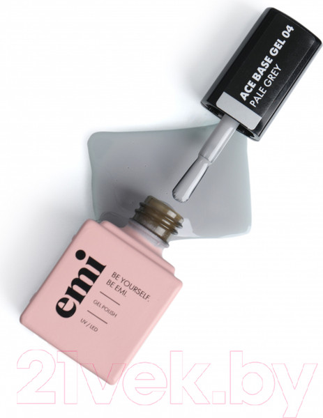 Изображение товара База для гель-лака E.Mi E.MiLac Ace Base Gel №04 Pale Grey (9мл)