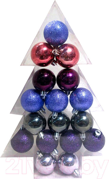 Изображение товара Набор шаров новогодних Волшебная страна Елка / 007657 (17шт)