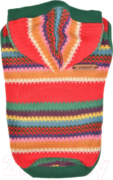 Изображение товара Свитер для животных Puppia Lennon / PAVD-TS1926-RD-L (красный/зеленый)