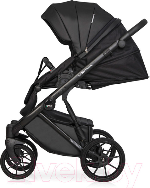 Изображение товара Детская универсальная коляска Riko Montana Ecco 3 в 1 (12/черный)