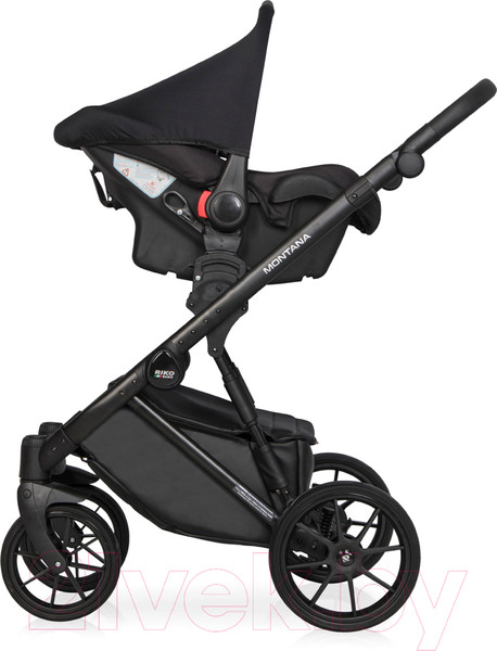 Изображение товара Детская универсальная коляска Riko Montana Ecco 3 в 1 (12/черный)
