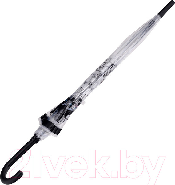 Изображение товара Зонт-трость Мультидом Изящная кошка / FX24-35 (полуавтомат)