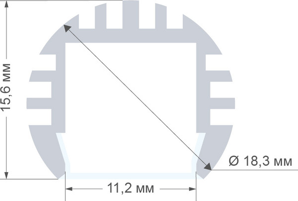 Изображение товара Профиль для светодиодной ленты Apeyron Electrics 08-18 (серебристый)