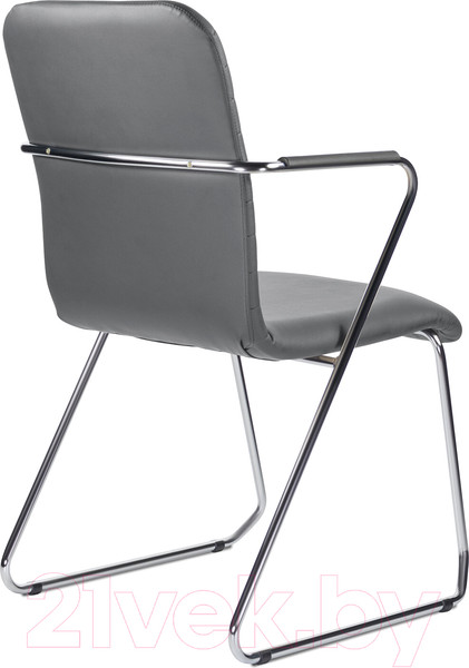 Изображение товара Стул офисный Brabix Visit CF-101 / 532561 (хром/экокожа темно-серая)