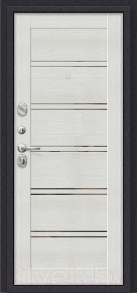Изображение товара Входная дверь el'Porta Porta R-3 8.П28 98x205 (левая, Almon 28/Bianco Veralinga MG/Лунный камень)