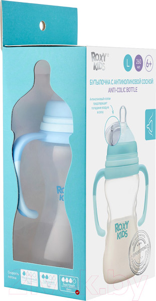 Изображение товара Бутылочка для кормления Roxy-Kids Быстрый поток 6+ / RBTL-003 (260мл)