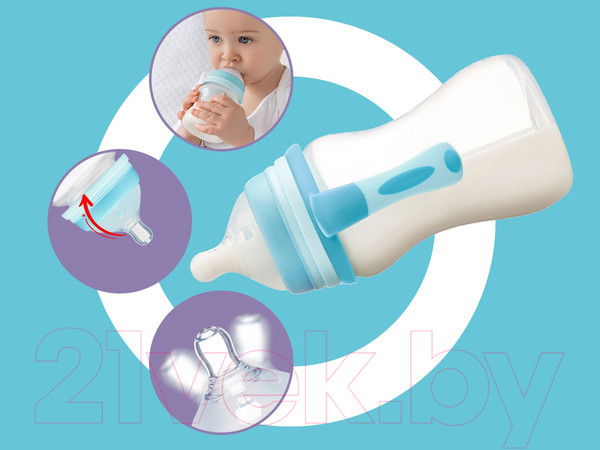 Изображение товара Набор сосок Roxy-Kids Для бутылочек быстрый поток 6мес+ / RBTL-003-L (2шт)