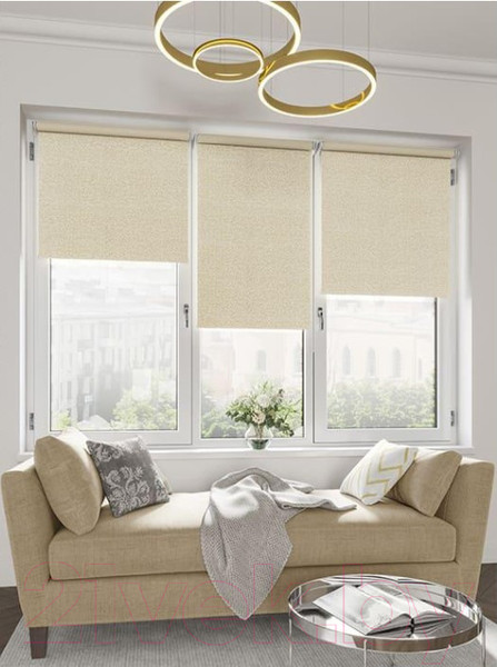 Изображение товара Рулонная штора LEGRAND Блэкаут Кристалл 98x175 / 58 069 197 (крем)