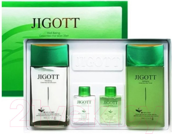 Изображение товара Набор косметики для лица Jigott Well-Being Green Tea Homme Skin Care 2set Men