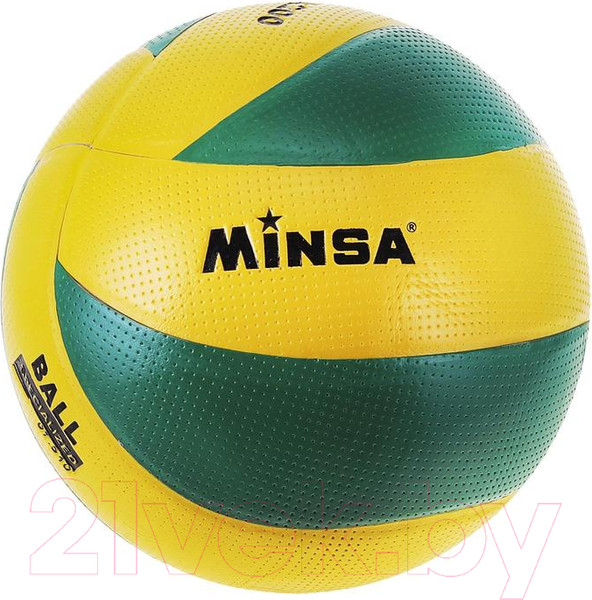 Изображение товара Мяч волейбольный Minsa 735908 (размер 5, желтый/зеленый)