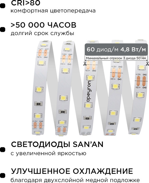 Изображение товара Светодиодная лента Apeyron Electrics 10-10