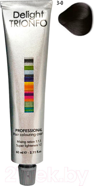 Изображение товара Крем-краска для волос Constant Delight Trionfo Стойкая 3-0 (60мл, темный коричневый натуральный)