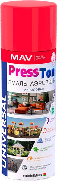 Изображение товара Эмаль MAV PressTon RAL9010 Акриловая глянцевая (520мл)