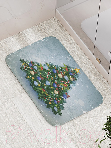 Изображение товара Коврик для ванной JoyArty Ель с цветными шариками / bath_78630