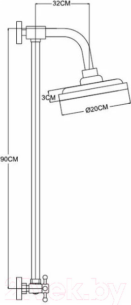 Изображение товара Верхний душ со смесителем Potato Р3565