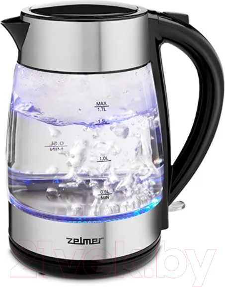 Изображение товара Электрочайник Zelmer ZCK8011 (нержавеющая сталь/черный)