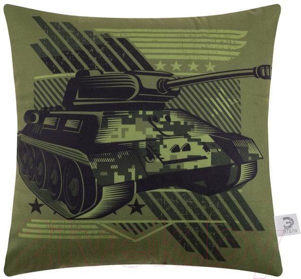 Изображение товара Подушка декоративная Этель Танк / 5447017 (40x40, велюр)