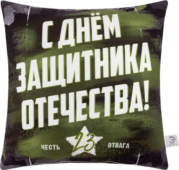 Изображение товара Подушка декоративная Этель День защитника отечества / 5447019 (40x40, велюр)