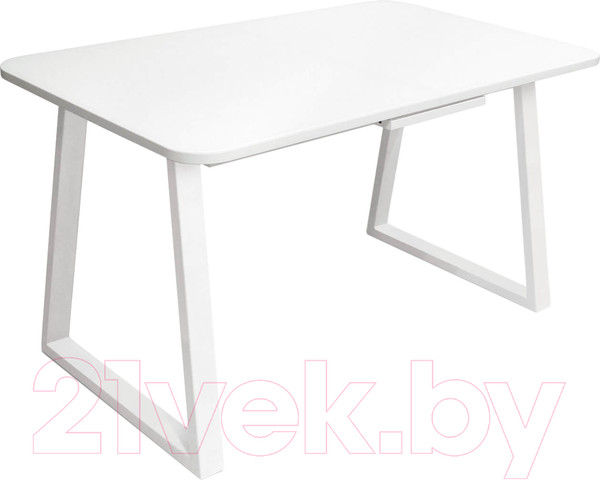 Изображение товара Обеденный стол Sheffilton SHT-T40/130-160 (белый глянцевый/белый)
