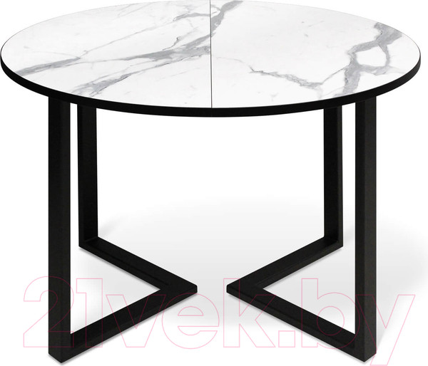 Изображение товара Обеденный стол Sheffilton SHT-T41/100-140 (статуарио венато/черный)