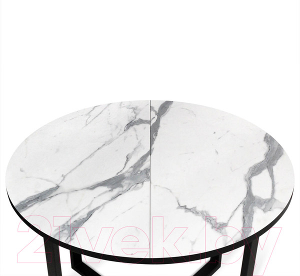 Изображение товара Обеденный стол Sheffilton SHT-T41/100-140 (статуарио венато/черный)