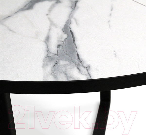 Изображение товара Обеденный стол Sheffilton SHT-T41/100-140 (статуарио венато/черный)