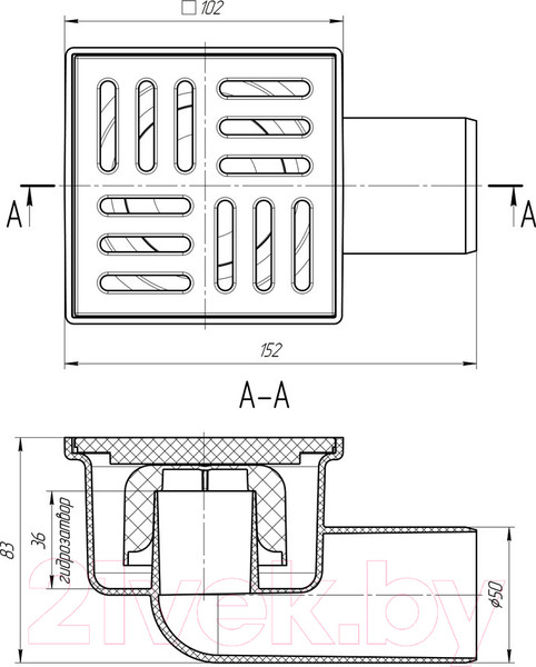 Изображение товара Трап для душа Ани Пласт TA5104