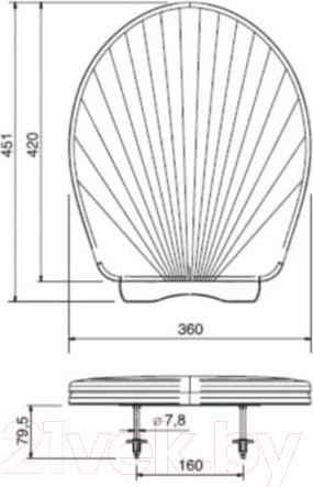 Изображение товара Сиденье для унитаза ОРИО Люкс КР3-1