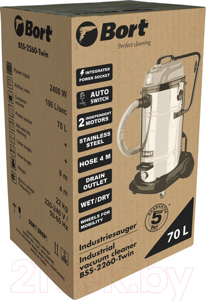 Изображение товара Профессиональный пылесос Bort BSS-2260-Twin (91272522)