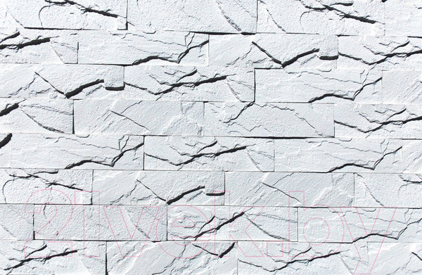 Изображение товара Декоративный камень гипсовый Polinka Кирпичный скол 0800 (белый)