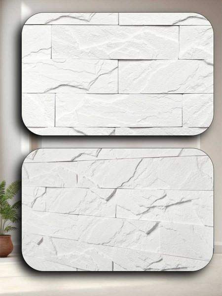 Изображение товара Декоративный камень гипсовый Polinka Кирпичный скол 0800 (белый)