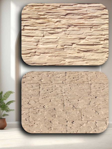 Изображение товара Декоративный камень гипсовый Polinka Сланец саянский 0102 (бежевый)