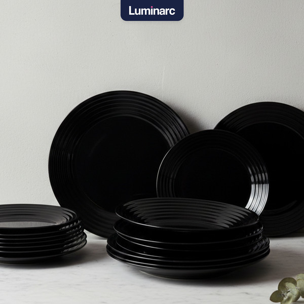 Изображение товара Набор тарелок Luminarc Harena Black N5162 (18шт)