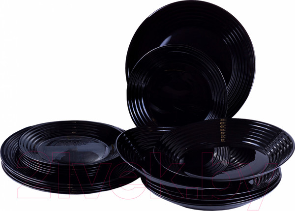 Изображение товара Набор тарелок Luminarc Harena Black N5162 (18шт)