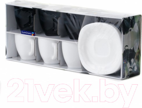 Изображение товара Набор для чая/кофе Luminarc Carine Black/White D2371