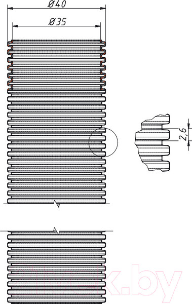 Изображение товара Труба для кабеля ОРИО ШГ40-2