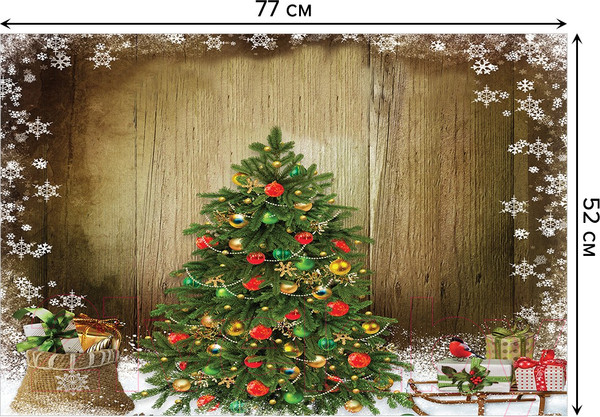 Изображение товара Коврик для ванной JoyArty Нарядная елка / bath_5594