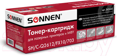 Изображение товара Картридж Sonnen SH/C-Q2612/FX10/703 / 362440