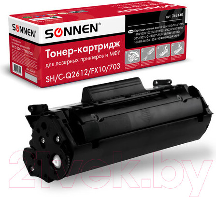 Изображение товара Картридж Sonnen SH/C-Q2612/FX10/703 / 362440