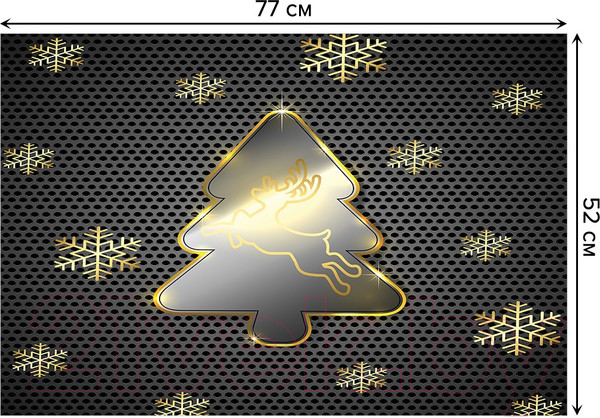 Изображение товара Коврик для ванной JoyArty Золотая ель / bath_5694