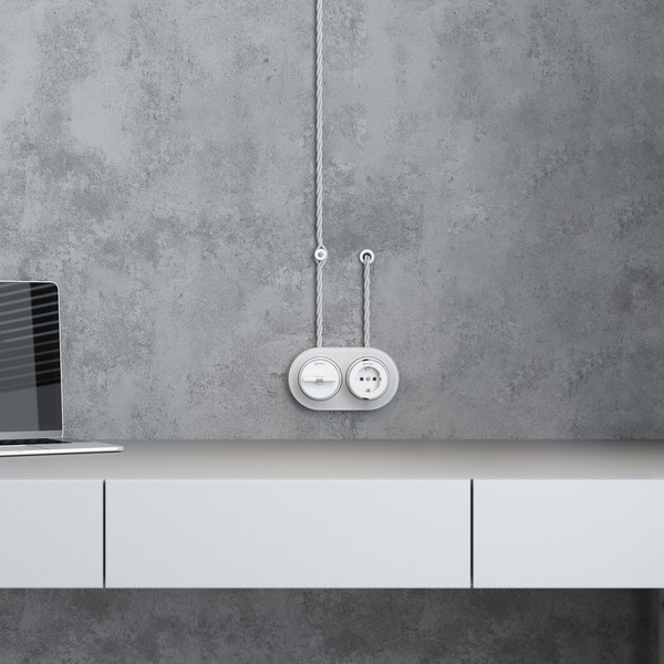 Изображение товара Вывод кабеля Werkel Ретро W6421101 (белый, 2 шт.)