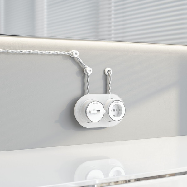 Изображение товара Вывод кабеля Werkel Ретро W6421101 (белый, 2 шт.)