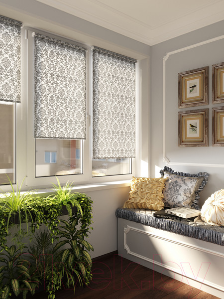 Изображение товара Рулонная штора LEGRAND Дамаск 120x175 / 58 073 007 (серебристый)