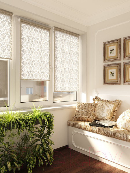 Изображение товара Рулонная штора LEGRAND Дамаск 38x175 / 58 072 945 (ваниль)