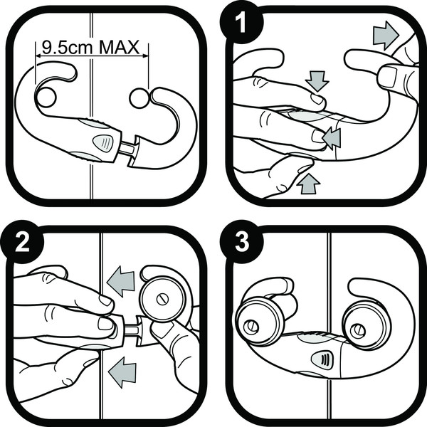 Изображение товара Блокиратор мебельный Clippasafe CL72/1 (белый, 1шт)